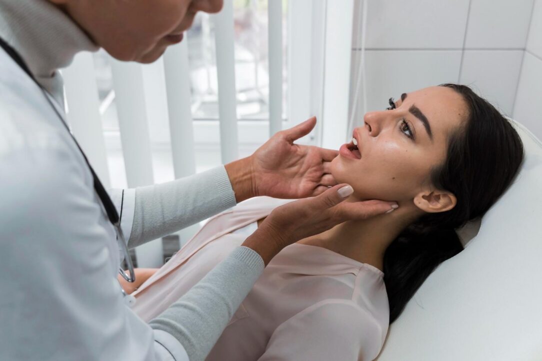 Dentist examining a patient’s teeth